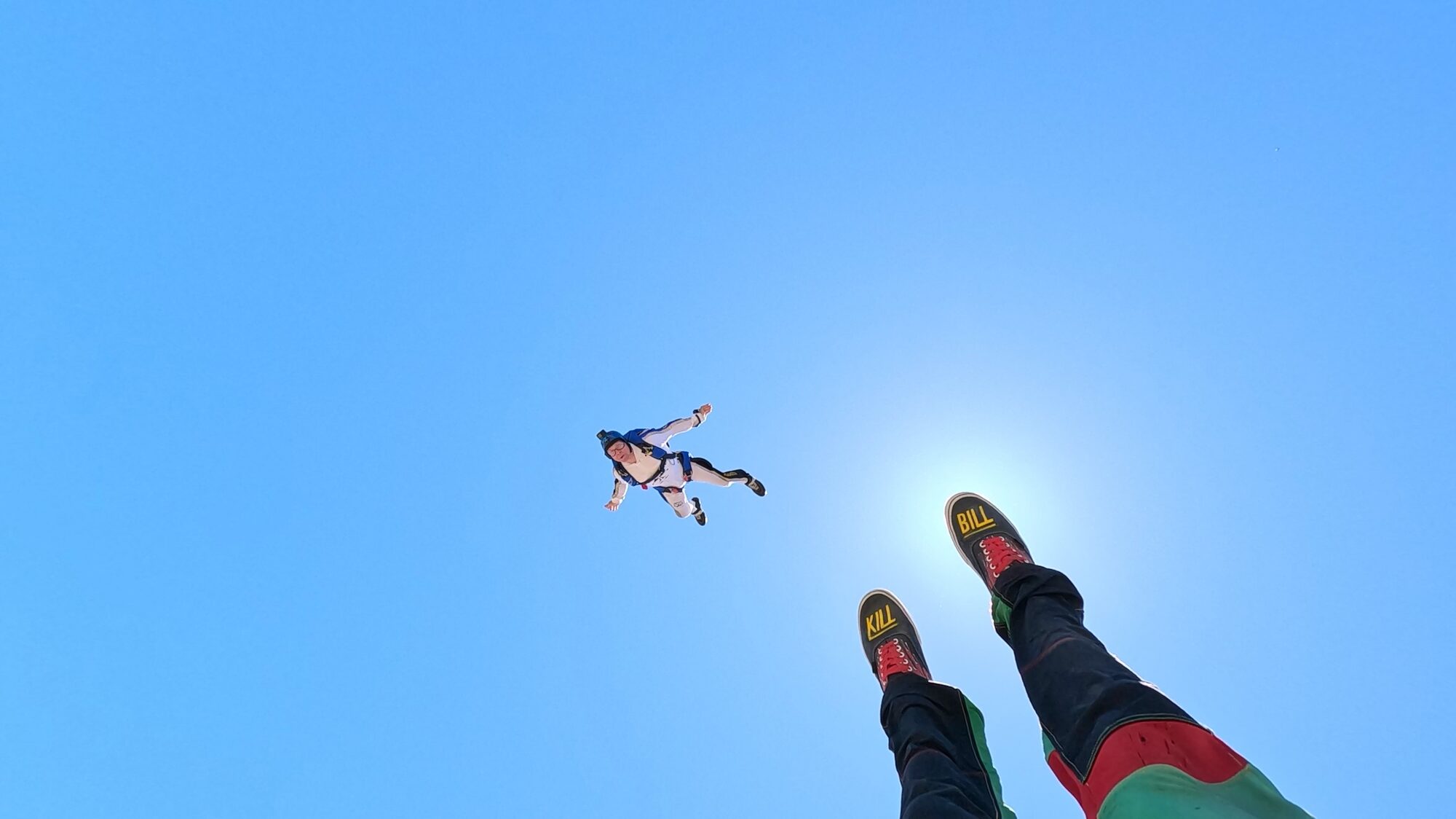 POV of Wild Bill flying camera on a formation